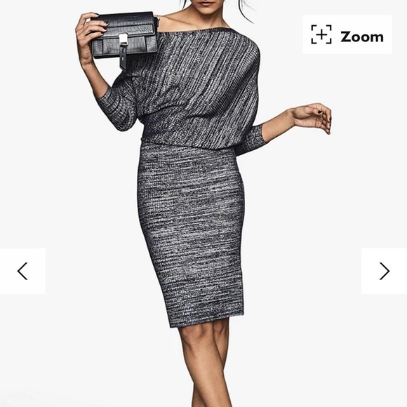 Reiss Verity Off Shoulder Knit Dress